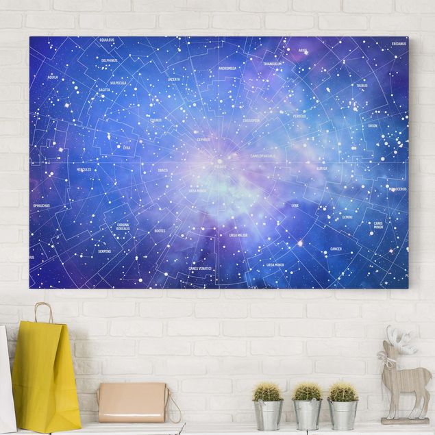 Dekoracja do kuchni Mapa nieba z obrazem gwiazd