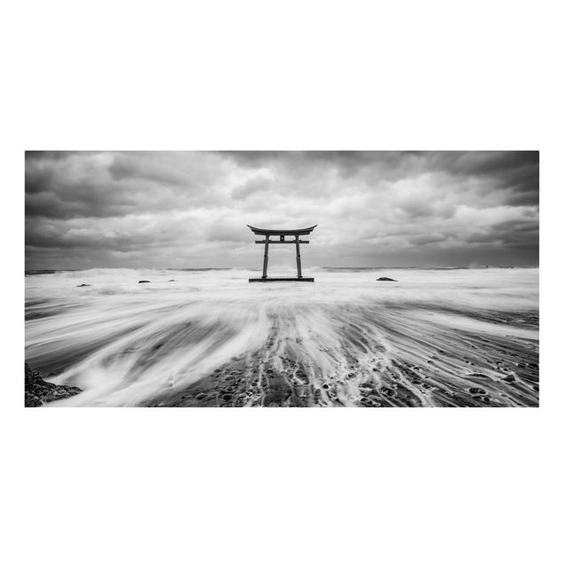 Obrazy nowoczesny Japońskie torii w morzu