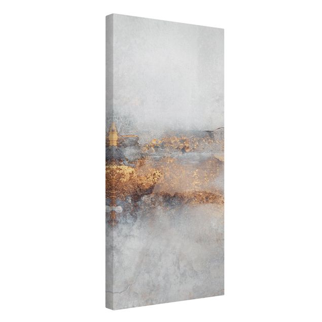 Obrazy nowoczesne Złoto-szara mgła