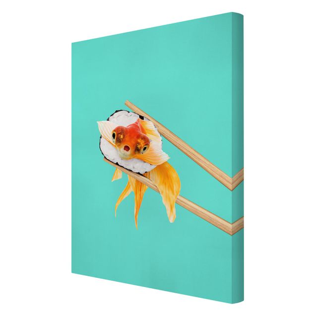 Obrazy artystów Sushi z złotą rybką