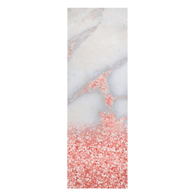 Obrazy na płótnie abstrakcja Mamor look z różowym konfetti
