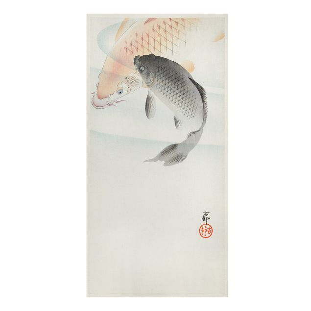 Obrazy vintage Ilustracja w stylu vintage Ryba azjatycka I