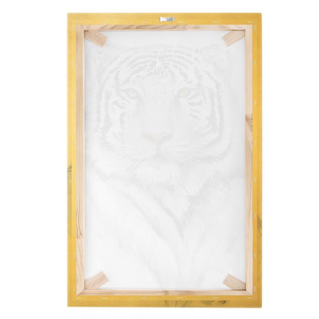 Obrazy drukowane na płótnie Portret białego tygrysa II
