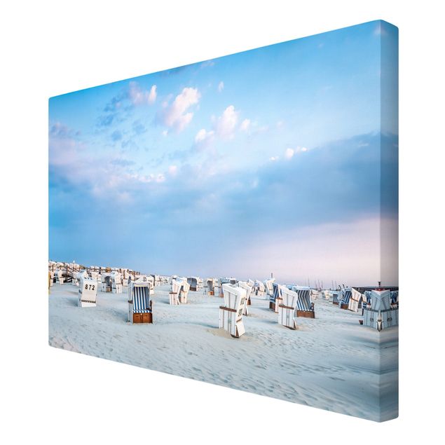 Obrazy plaża Krzesła plażowe nad Morzem Północnym