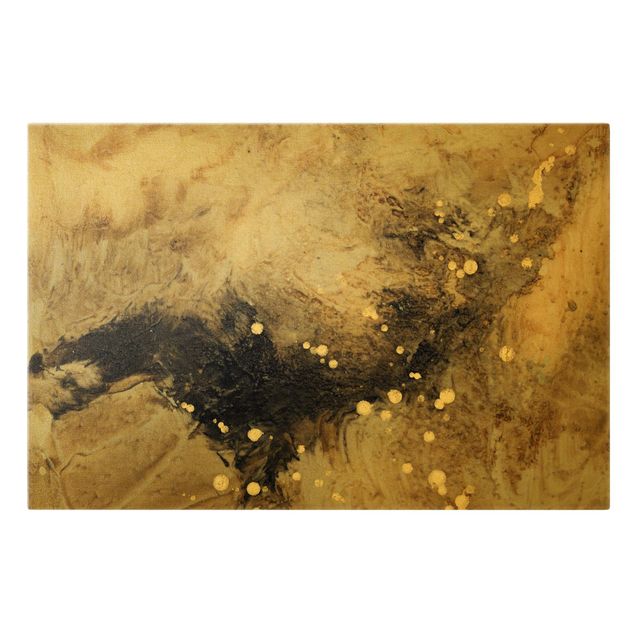 Obraz abstrakcja na płótnie Złotoen Quicksand I