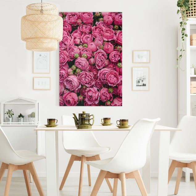 Obrazy na płótnie róże Różowe piwonie