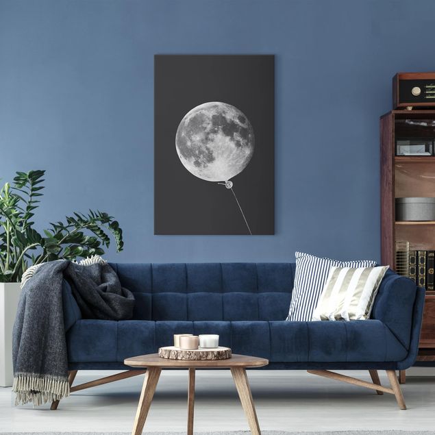 Obrazy do salonu nowoczesne Balon z księżycem