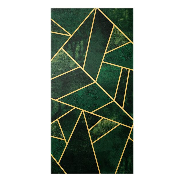 Zielony obraz Złotoen Geometry - Dark Turquoise