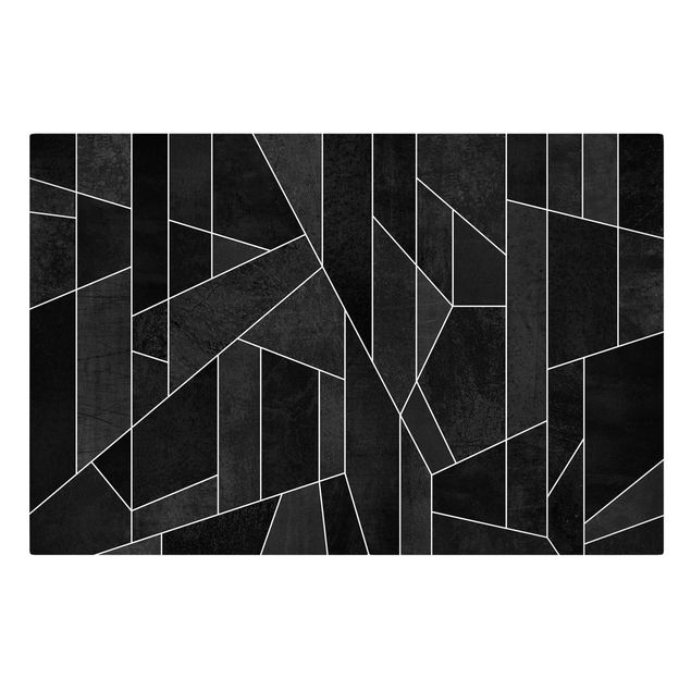 Obraz abstrakcja na płótnie czarno-biały Geometry Watercolour