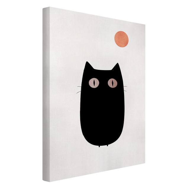 Koty obrazy Ilustracja czarnego kota