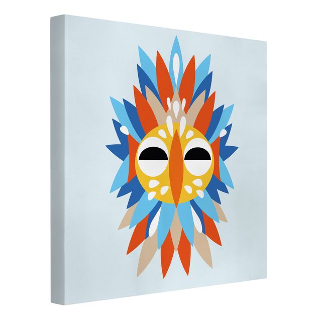 Obraz indianin Kolaż Etno Maska - Papuga