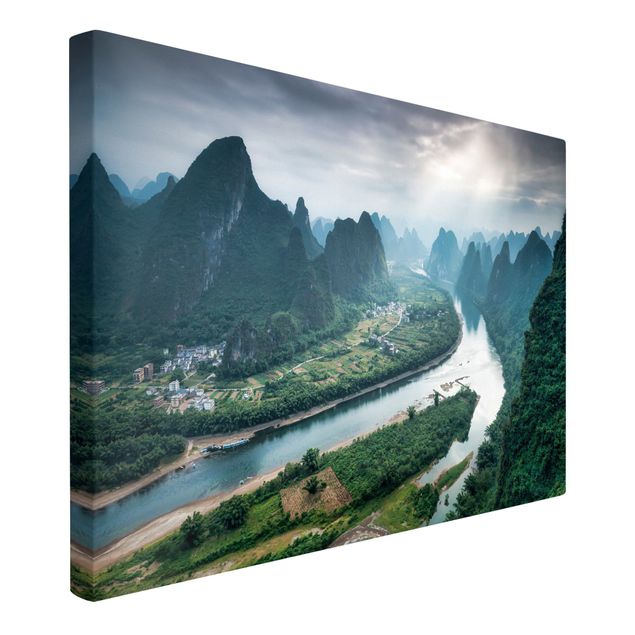 Obrazy nowoczesny Widok z doliny na rzekę Li
