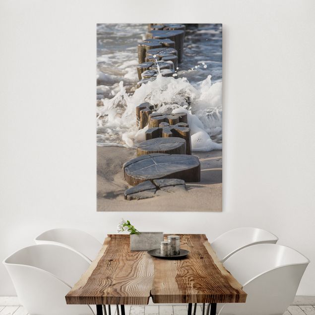 Obrazy nowoczesny Łamacz fal na plaży