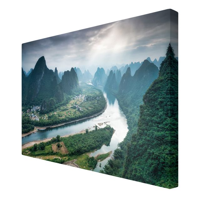 Obrazy na ścianę krajobrazy Widok z doliny na rzekę Li
