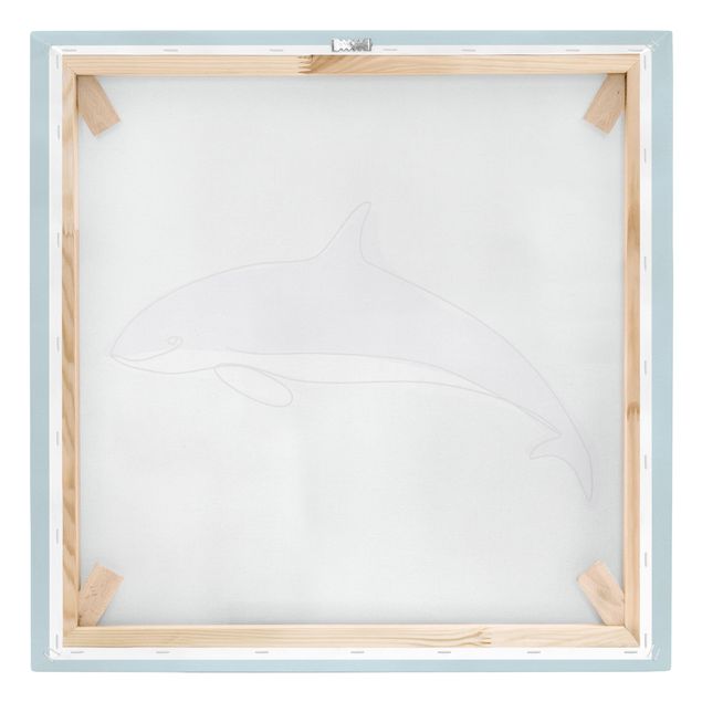 Obrazy na płótnie zwierzęta Dolphin Line Art