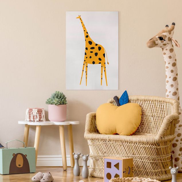 Obrazy nowoczesne Żółta żyrafa