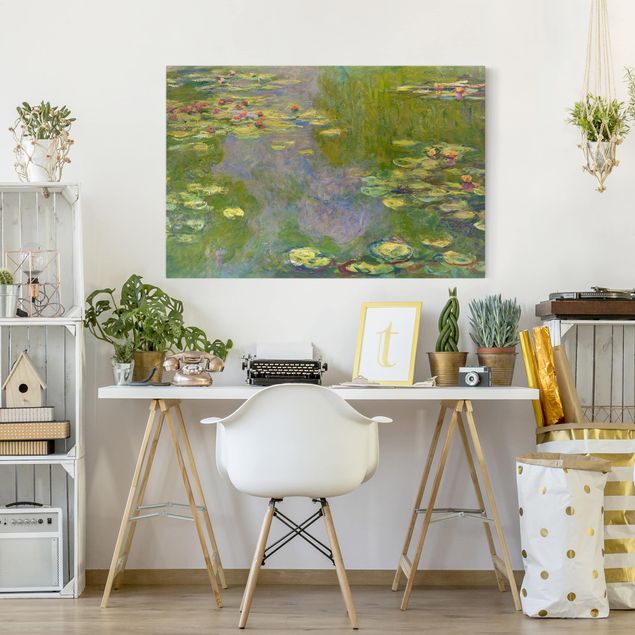 Obrazy na płótnie róże Claude Monet - Zielone lilie wodne