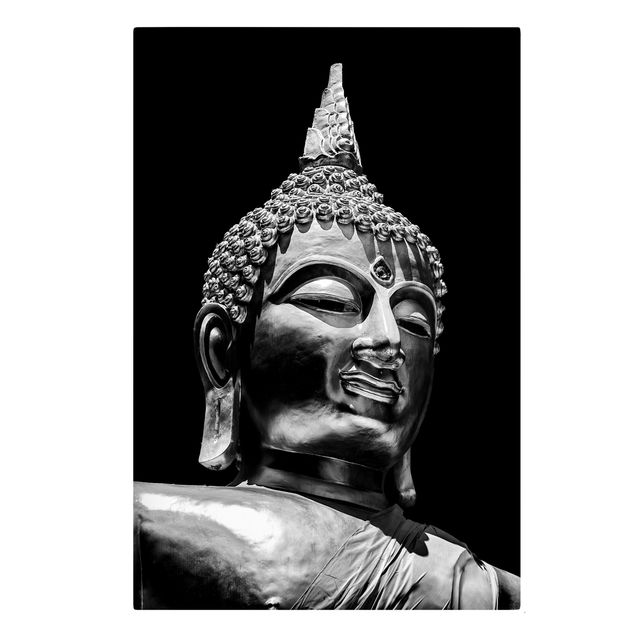 Czarno białe obrazy Pomnik Buddy - twarz