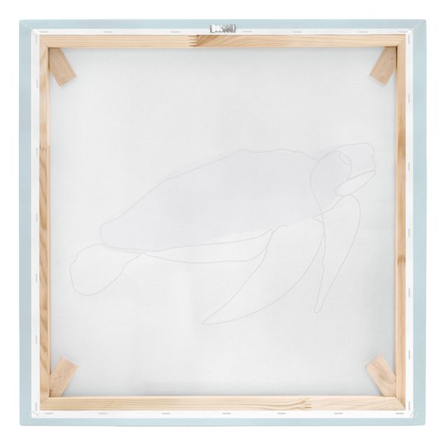Obrazy na płótnie zwierzęta Line Art żółwia