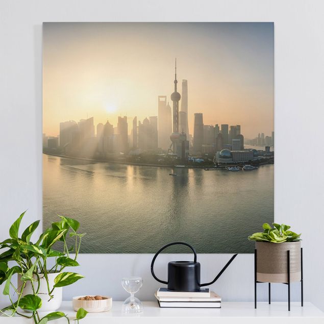 Obrazy na płótnie Azja Pudong o wschodzie słońca