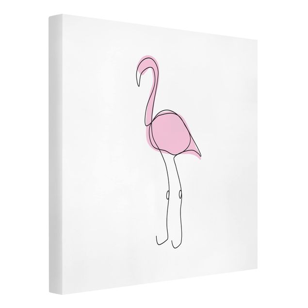 Zwierzęta obrazy Flamingo Line Art