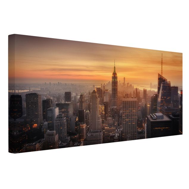 Obrazy nowoczesny Manhattan Skyline Wieczorny nastrój