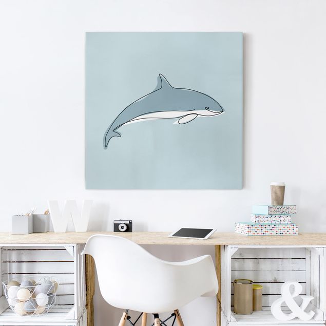 Pokój dziecięcy Dolphin Line Art