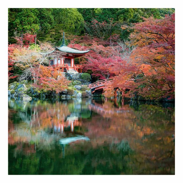Czerwony obraz Świątynia Daigo ji jesienią