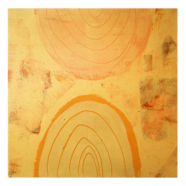 Obrazy na płótnie abstrakcja Promieniste łuki barwne w karmelu II