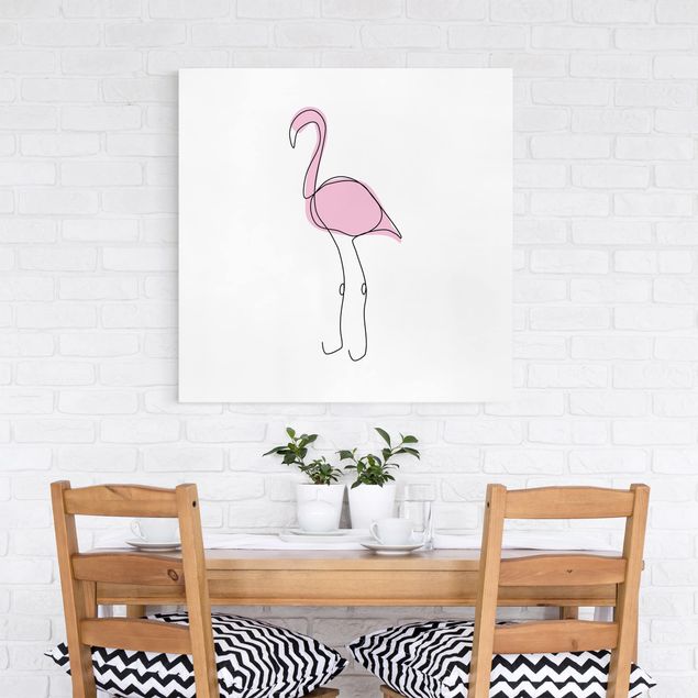 Pokój niemowlęcy i dziecięcy  Flamingo Line Art