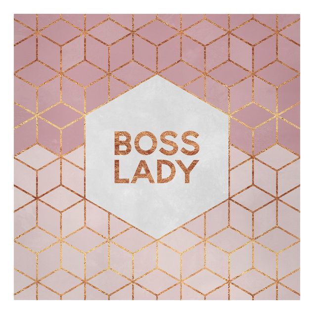 Obrazy nowoczesne Boss Lady Hexagons Pink