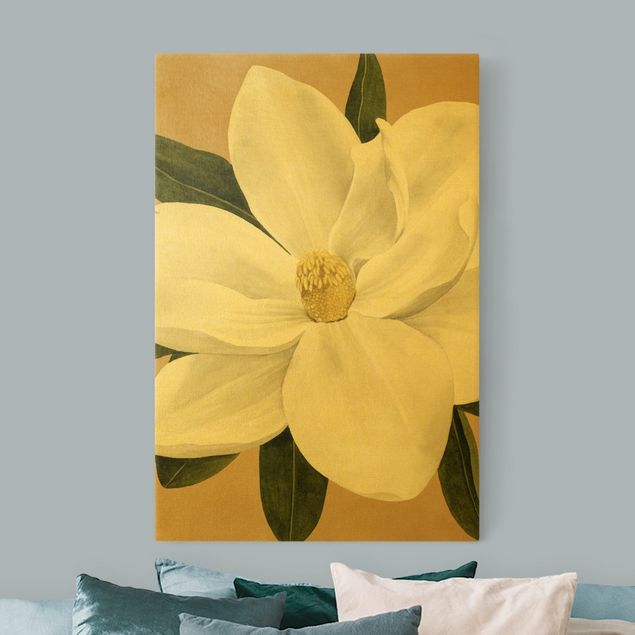 Obrazy do salonu Magnolia na złotym tle II