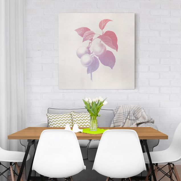 Obrazy do salonu nowoczesne Nowoczesna botanika w stylu vintage Brzoskwiniowy Różowy Fioletowy
