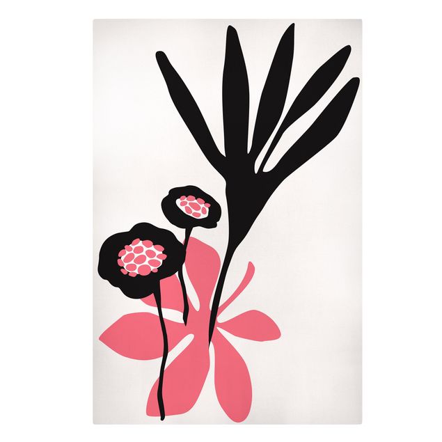 Obrazy motywy kwiatowe Kwiatowe pozdrowienie w kolorze różowym