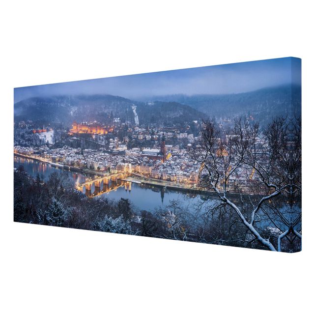 Niebieskie obrazy Zima w Heidelbergu