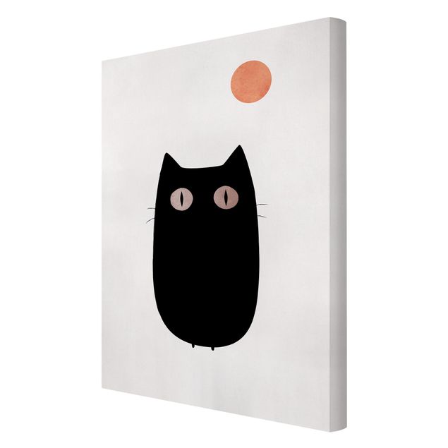 Obrazy na płótnie kot Ilustracja czarnego kota