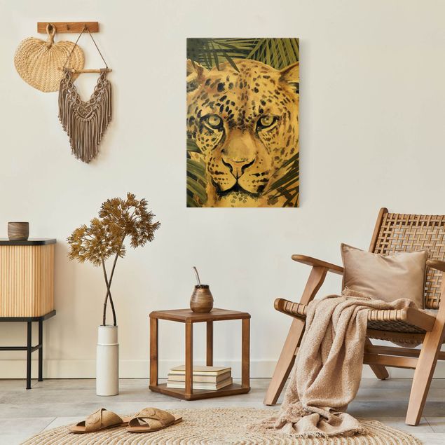 Obrazy nowoczesny Lampart w dżungli
