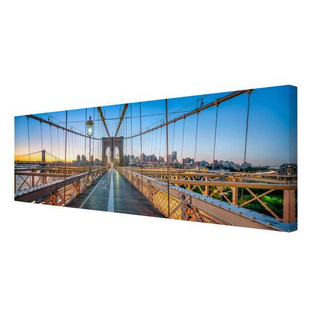 Obrazy na płótnie Nowy Jork Poranny widok z mostu brooklyńskiego