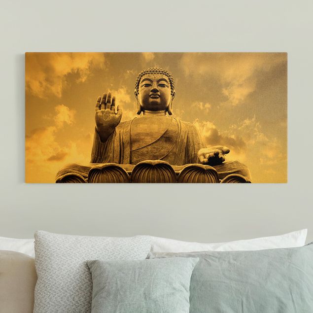 Nowoczesne obrazy Wielki Budda Sepia