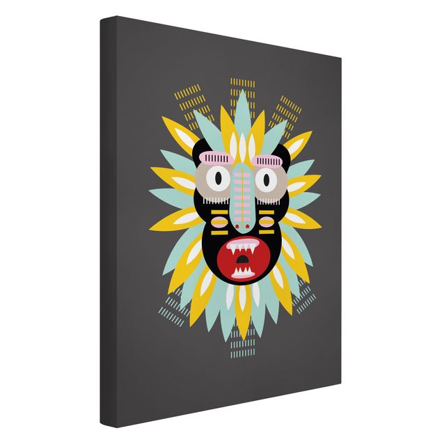 Kolorowe obrazy Kolaż Etno Maska - King Kong