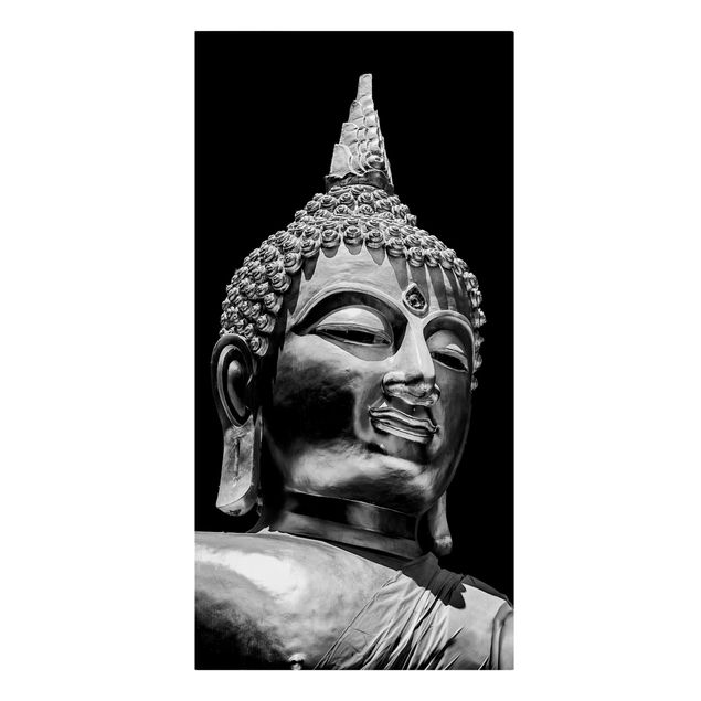 Czarno białe obrazy Pomnik Buddy - twarz