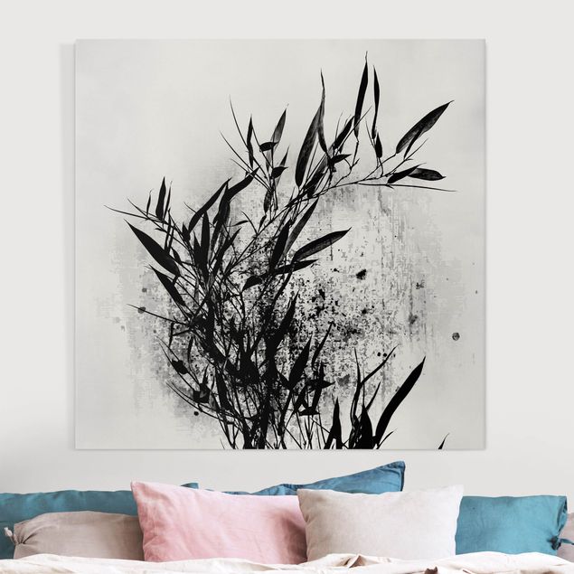 Dekoracja do kuchni Graficzny świat roślin - Czarny bambus