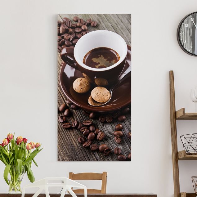 Dekoracja do kuchni Filiżanka do kawy z ziarnami kawy
