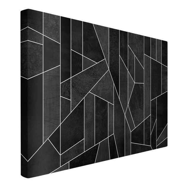 Obrazy nowoczesny czarno-biały Geometry Watercolour