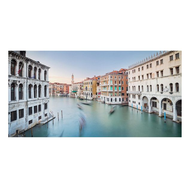Niebieskie obrazy Canale Grande Widok z mostu Rialto Wenecja