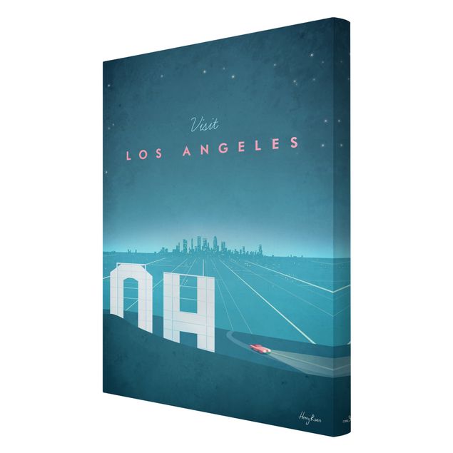 Obraz niebieski Plakat podróżniczy - Los Angeles