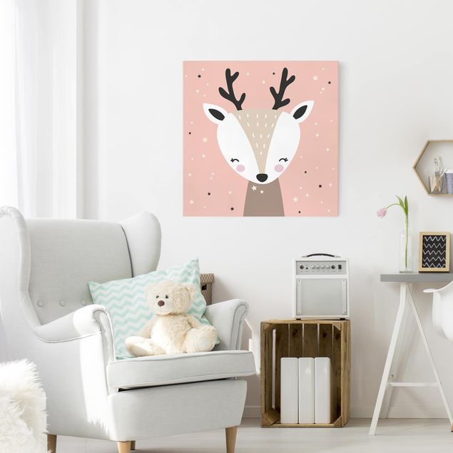 Obrazy nowoczesne Happy Deer (Szczęśliwy jeleń)
