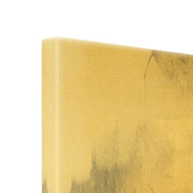 Elisabeth Fredriksson obrazy Złoty abstrakcyjny obraz zimowy