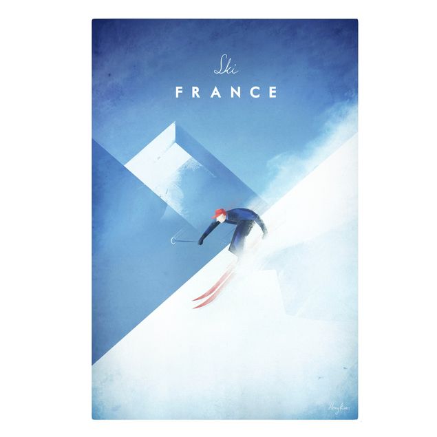 Obrazy portret Plakat podróżniczy - Narty we Francji