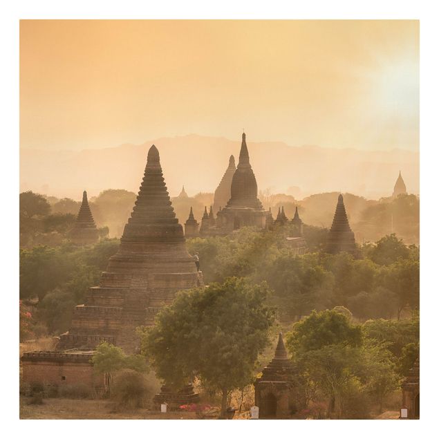 Obrazy nowoczesny Zachód słońca nad Baganem